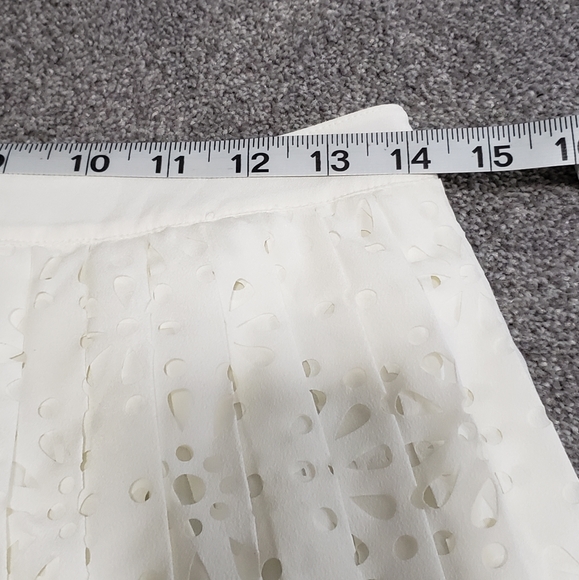See by Chloe Lasercut pleated midi skirt in whisper white size 38/ US4 - Picture 15 of 16